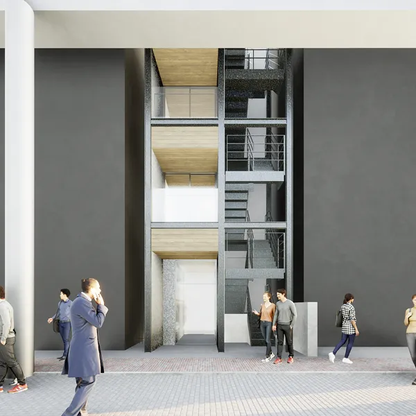 赤羽の商店街に建築家による複合狭小ビルPJ