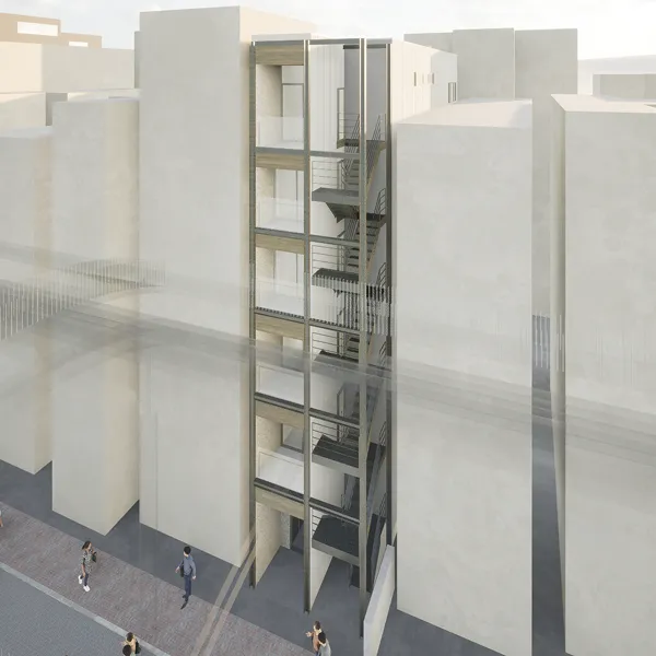 赤羽の商店街に建築家による複合狭小ビルPJ